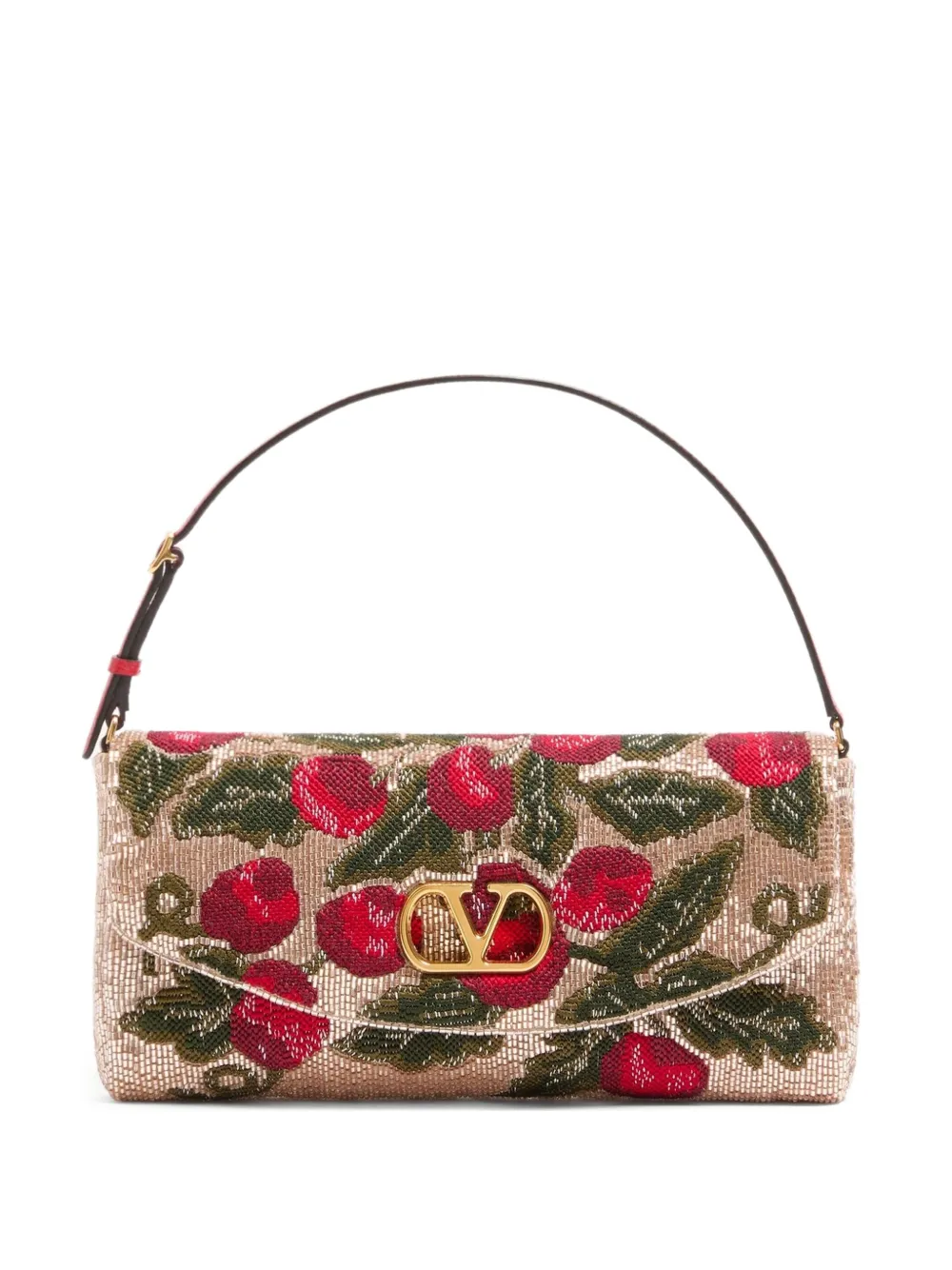 

Сумка на плечо с вышивкой бисером VALENTINO GARAVANI, нейтральный