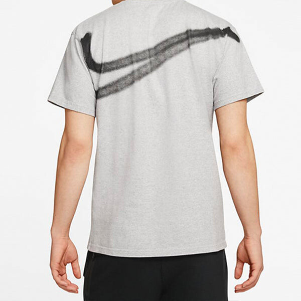 Футболка спортивная jdi логотип напечатан футболка мужская Nike, серый — фото 4