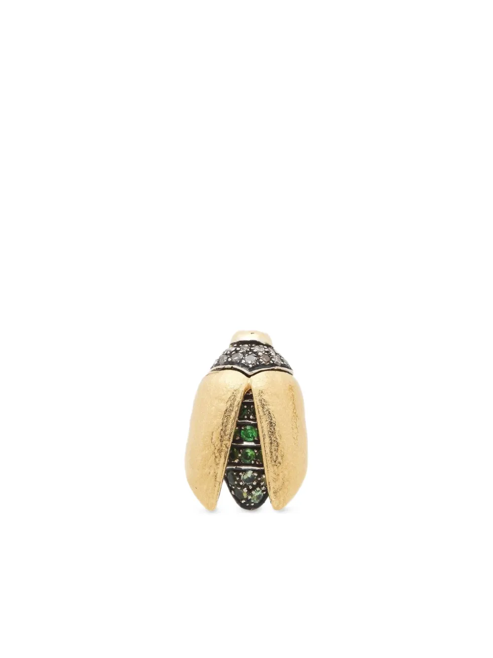 

Серьги Mini Scarab из желтого золота с бриллиантами и цаворитом Bibi van der Velden, золотой