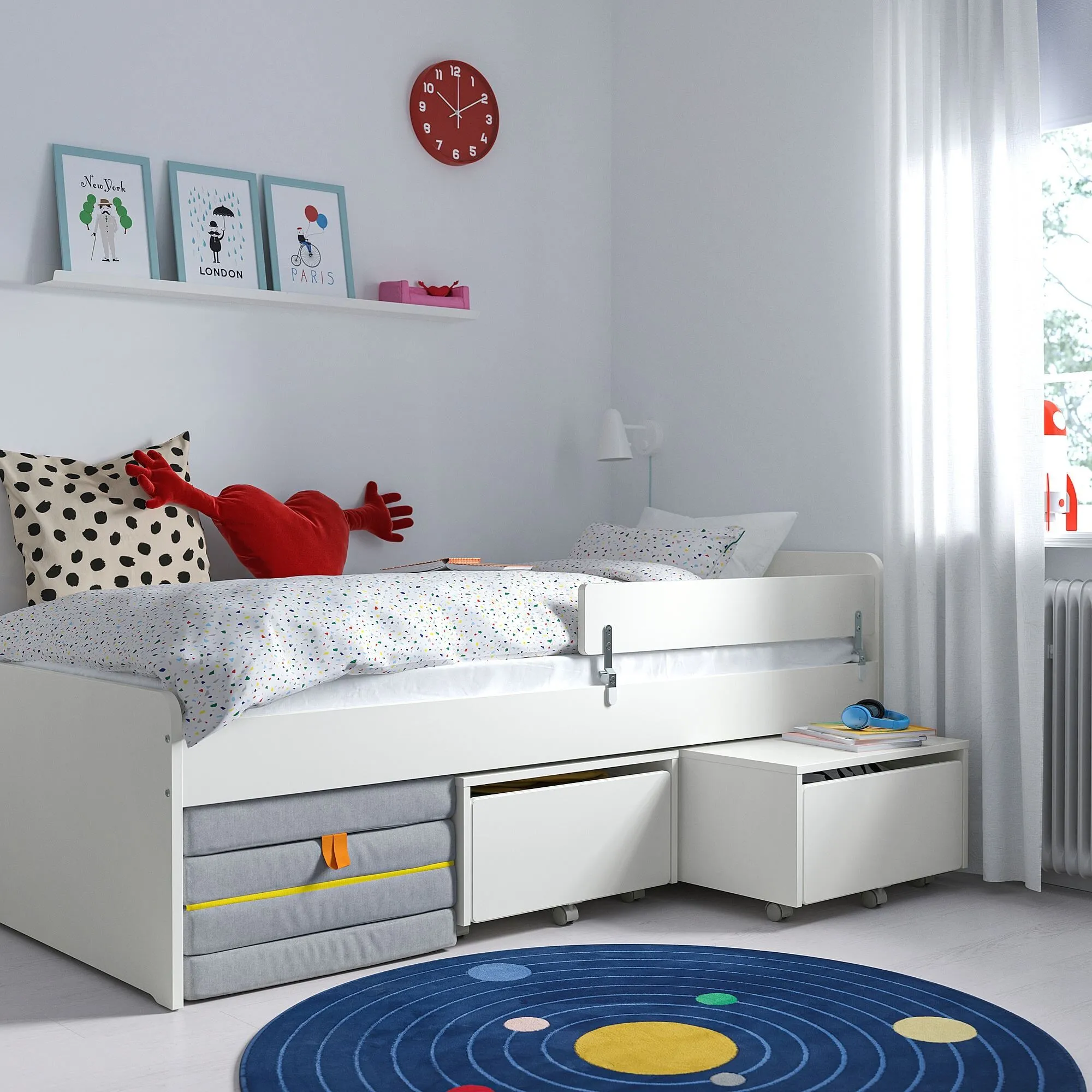 Односпальная кровать, белая, 90x200 см, SLAKT/NATTAPA IKEA — фото 3