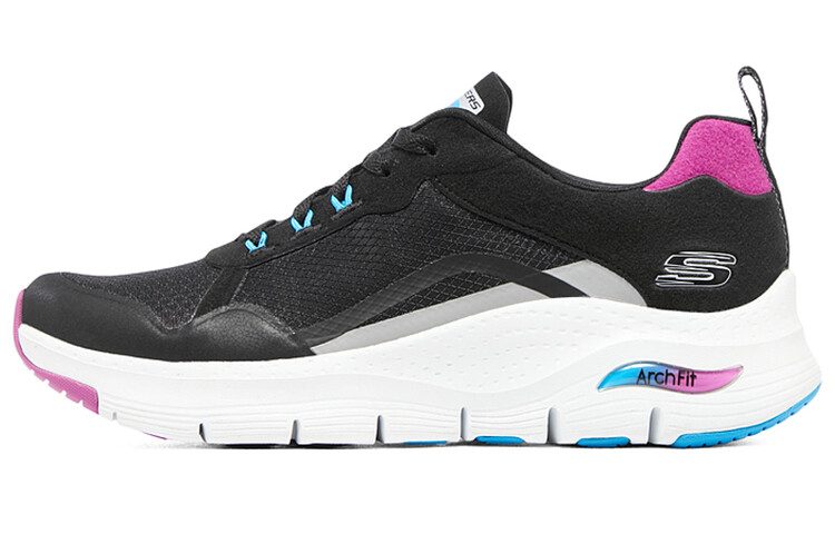 

Кроссовки Arch Fit женские с низким верхом, черные/фиолетовые Skechers