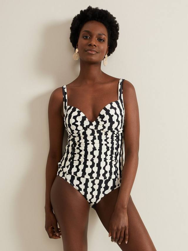 

Топ танкини Lara с абстрактным принтом Phase Eight, Black/Multi