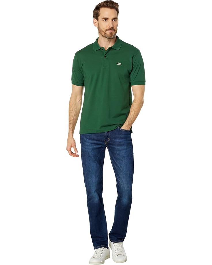Поло Lacoste Short Sleeve Classic Pique Polo Shirt, зеленый — фото 4
