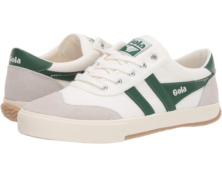 Кроссовки Gola Badminton, цвет Off-White/Green