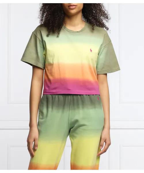 

Футболка Cropped fit Polo Ralph Lauren, мультиколор