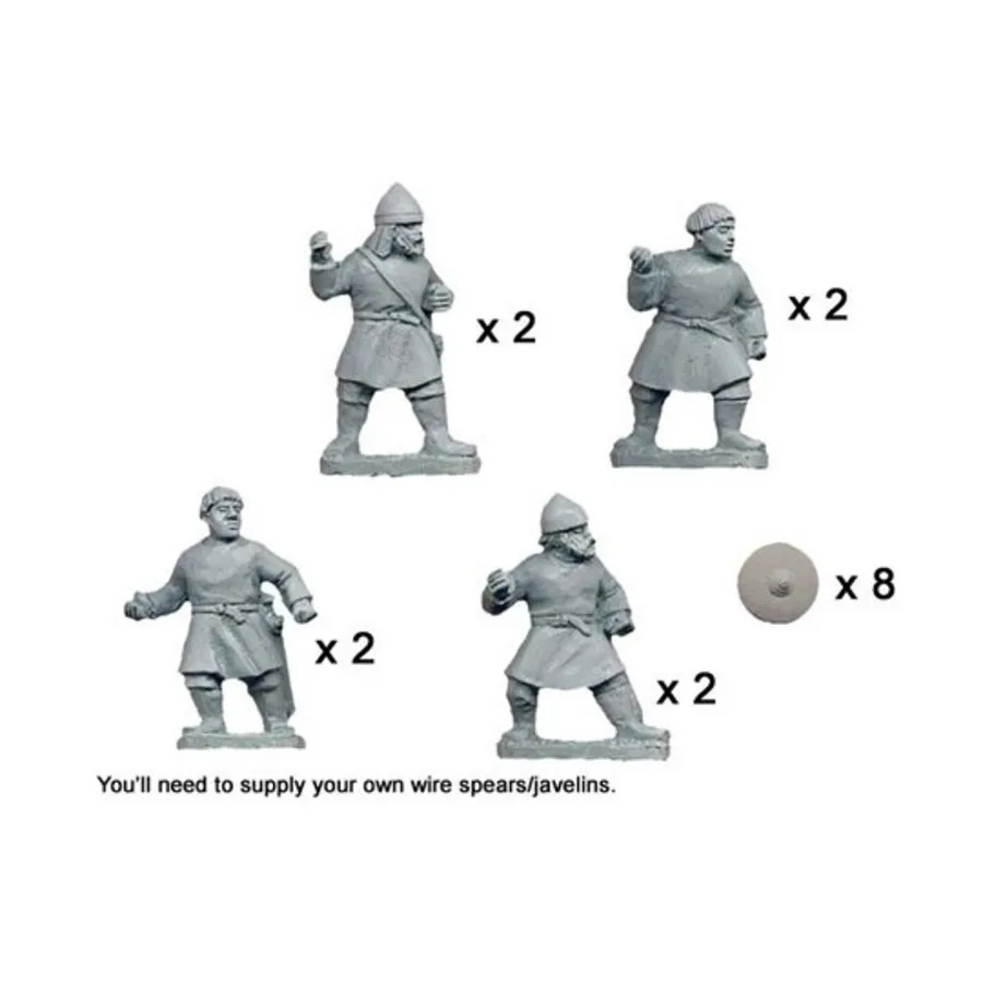 

Византийские псилои с копьями и баклерами, Historical Miniatures - Dark Ages - Byzantine (28mm) (Crusader Miniatures)