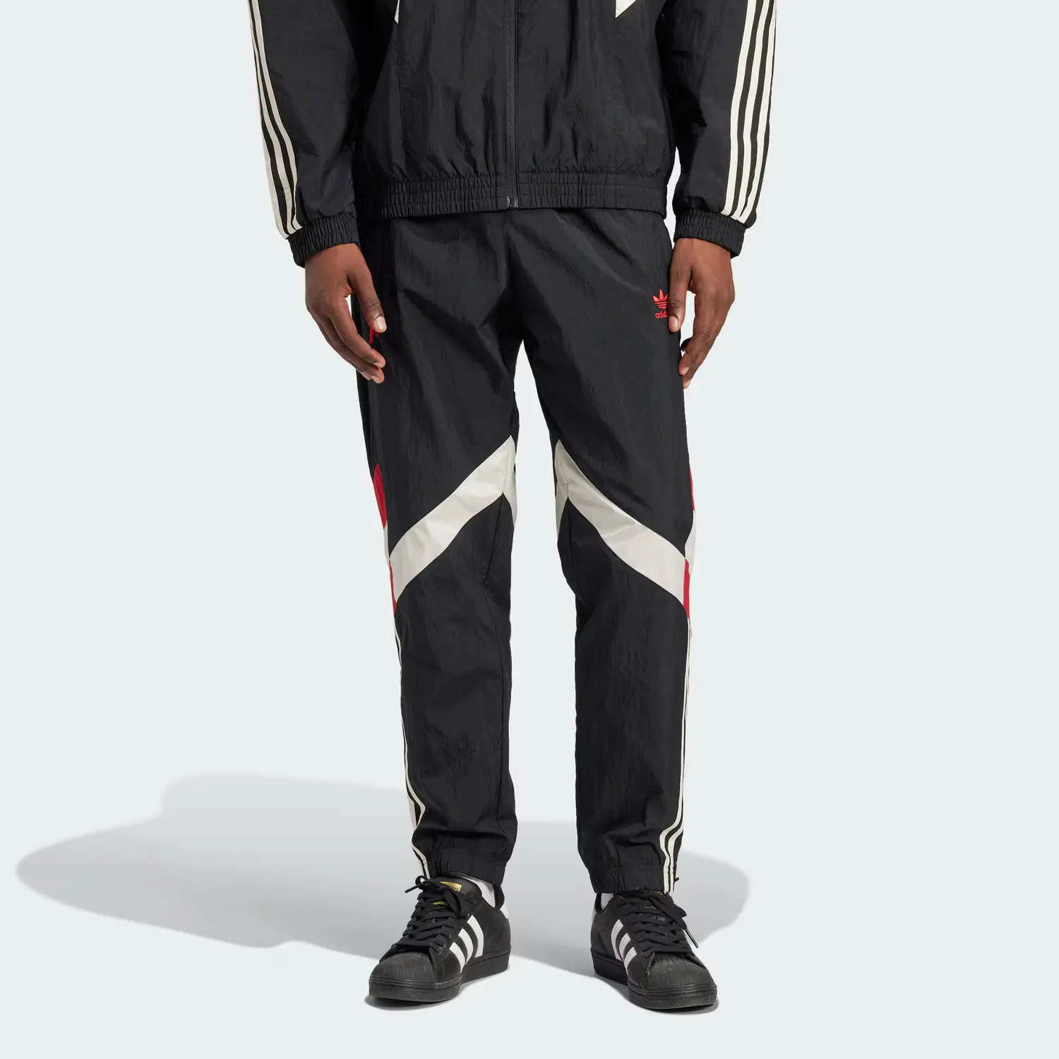 Манчестерские трикотажные спортивные штаны мужские черные Adidas Originals, черный — фото 3