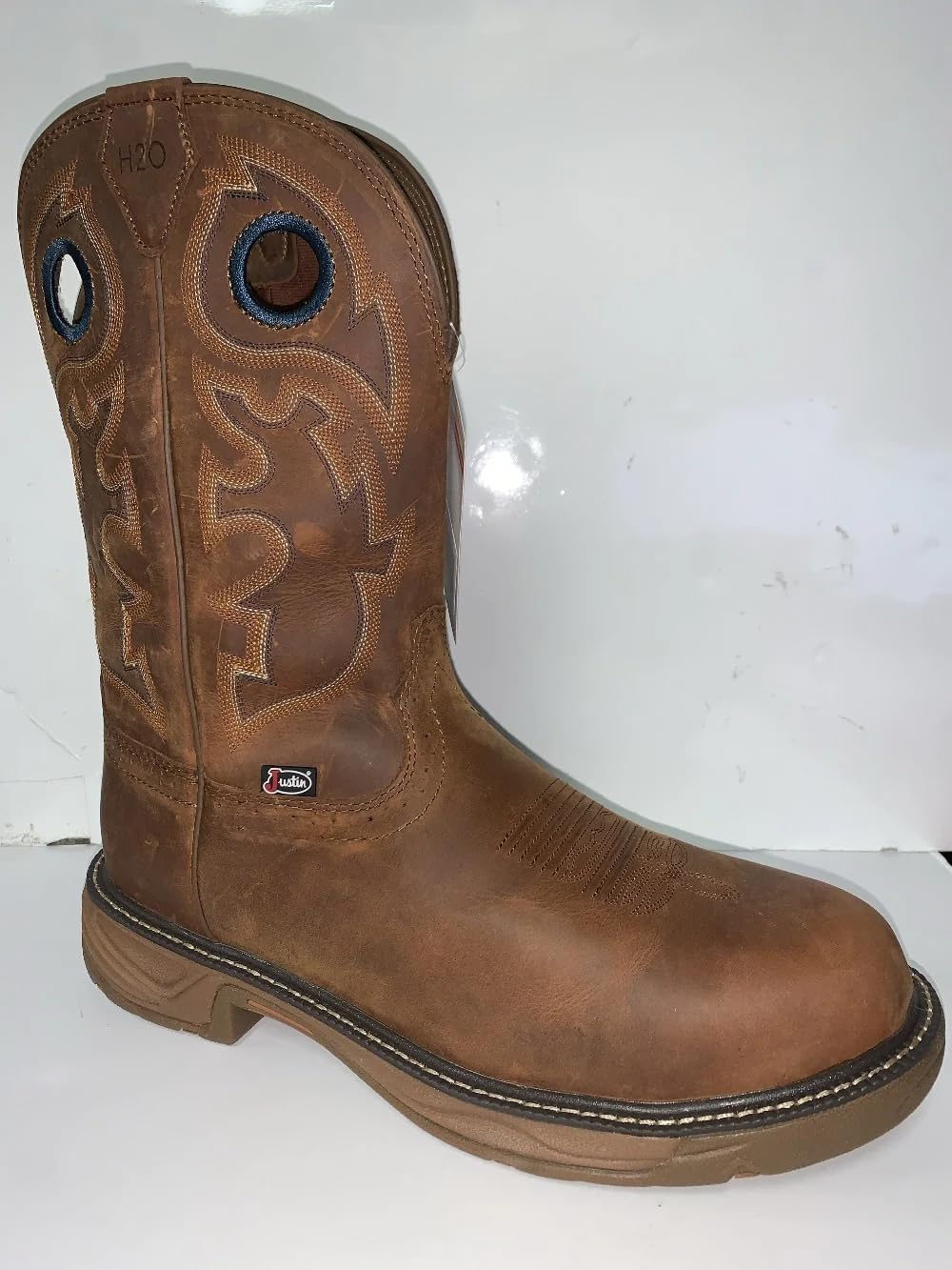 Мужские ботинки Justin Men's Rush Barley Western с мягким носком - Se4332, коричневый — фото 4