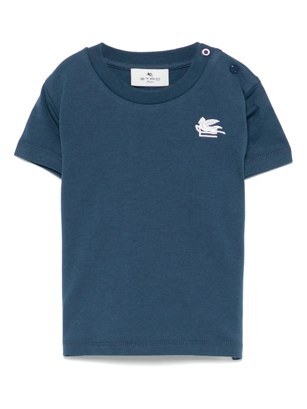 

Футболка с вышитым логотипом ETRO KIDS, синий