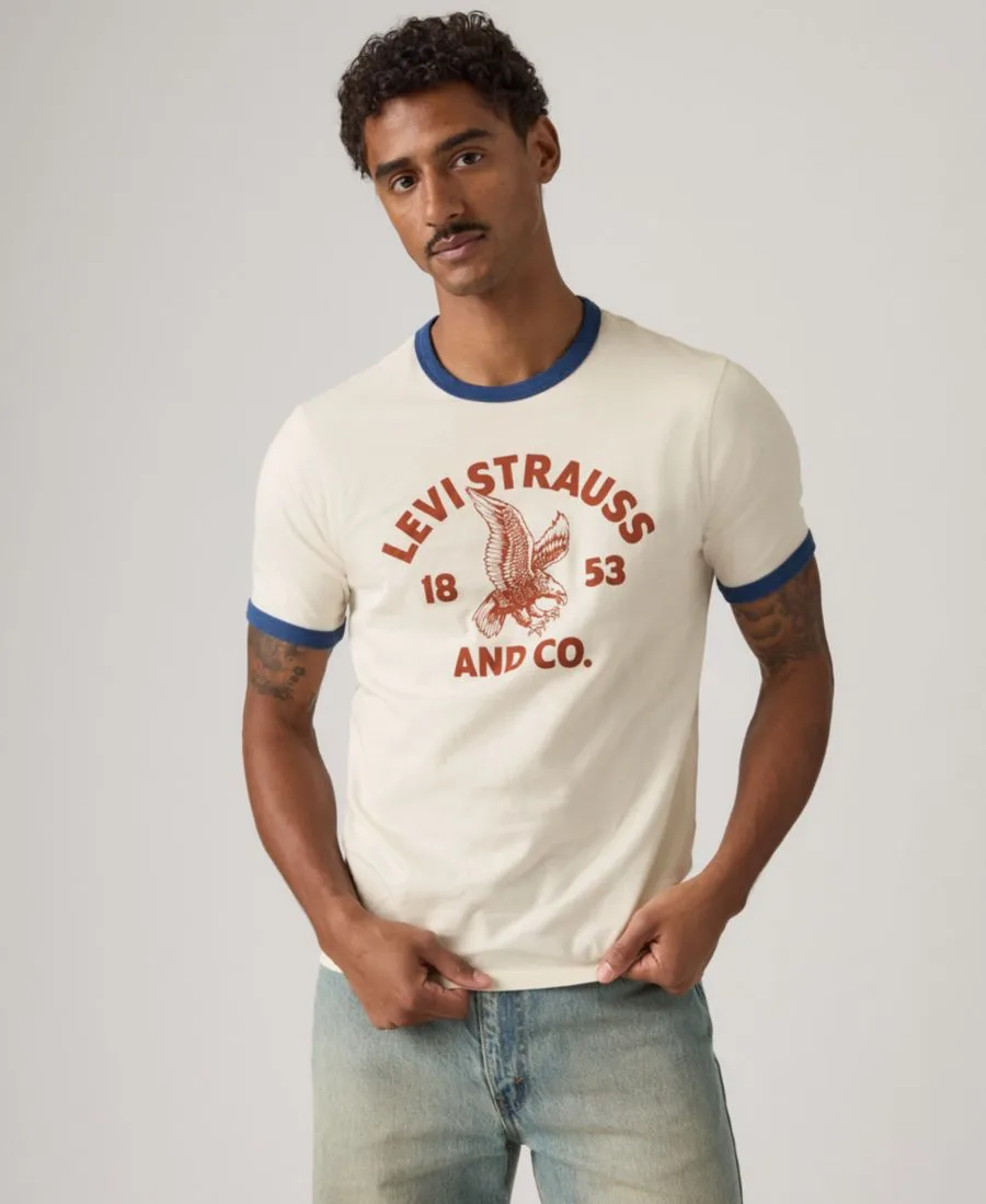 Мужская футболка Graphic Standard Ringer Tee Levi's, Egret — фото 4