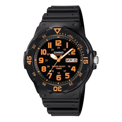 

Часы CASIO Sports Waterproof Shockproof Mens Black/Orange Analog, черный