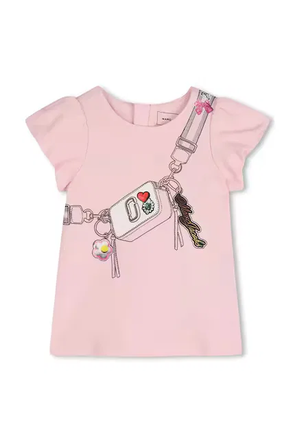 Платье из хлопка Marc Jacobs, розовый