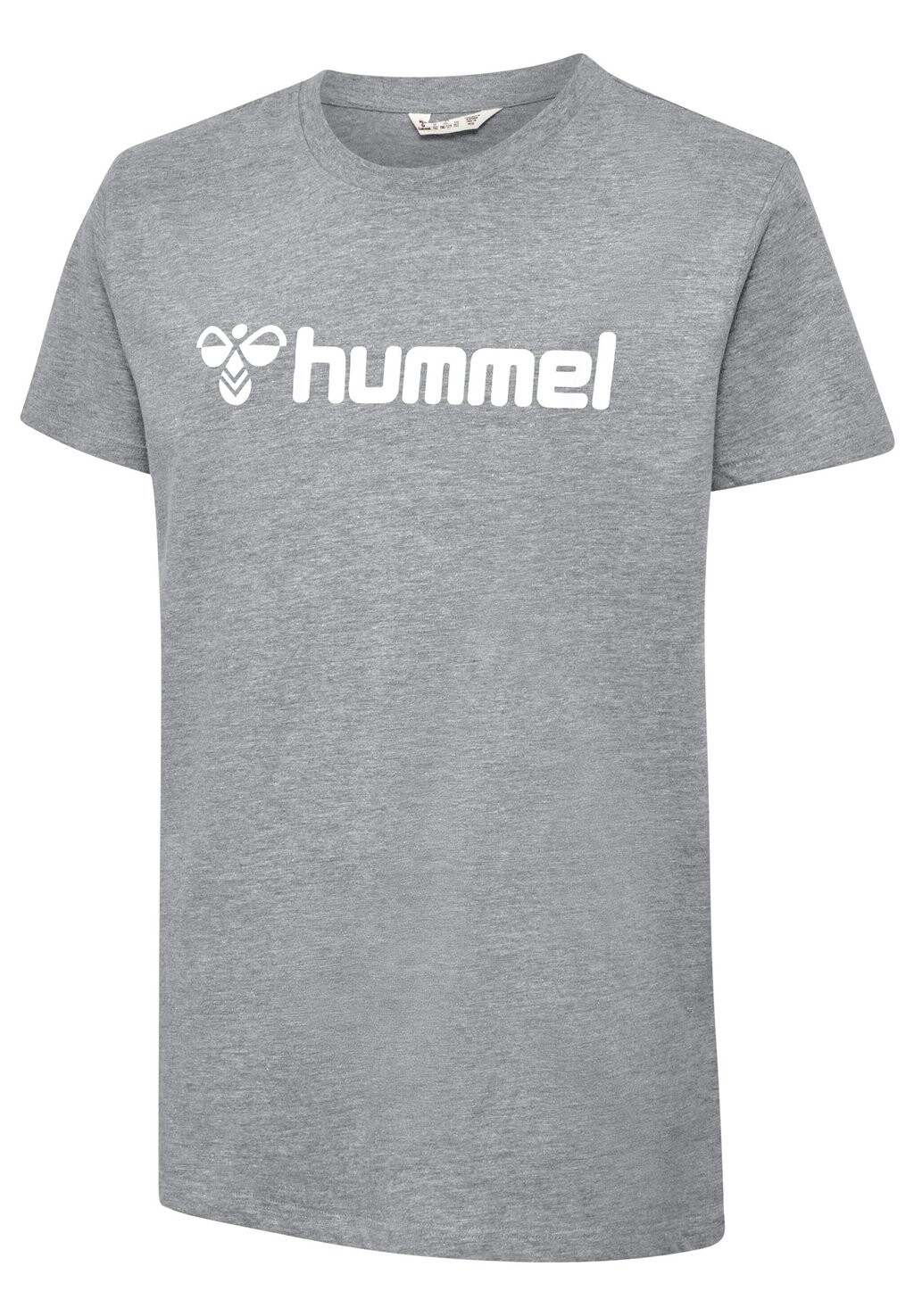 Футболка с принтом Logo Kids Unisex Hummel, цвет grey melange — фото 3