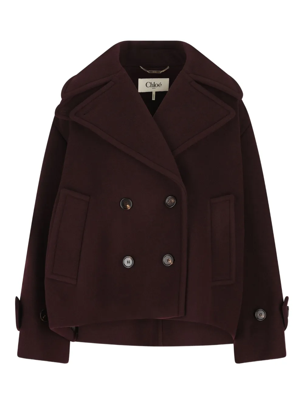 

Двубортный пиджак с длинными рукавами CHLOÉ, фиолетовый