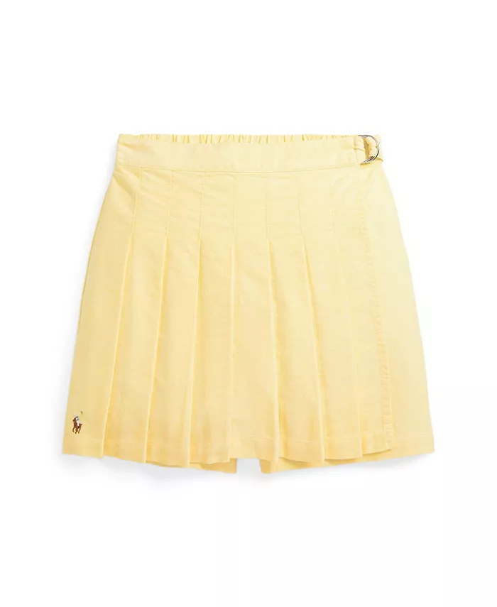 

Юбка-шорты с плиссировкой и запахом Big Girls Pleated Oxford Faux-Wrap Skort Polo Ralph Lauren, желтый