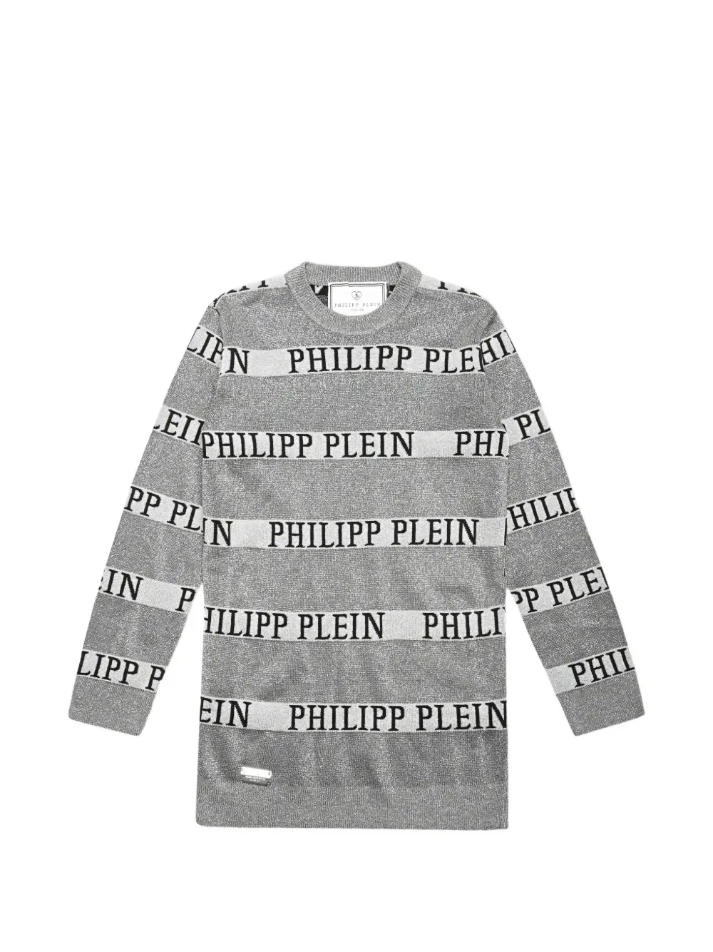 Вязаное платье Philipp Plein Junior, серый