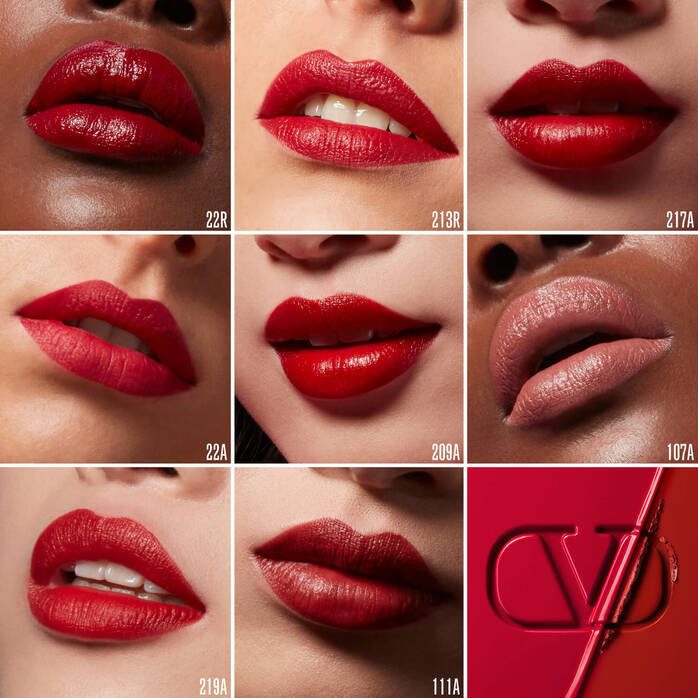 Valentino Rosso Valentino Satin Lipstick 100R/Roman Grace 3,4 г / Роскошная губная помада — фото 2