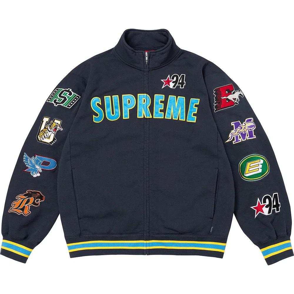 Толстовка на молнии Mascots, унисекс, SS26 WEEK6 Supreme, Marine Blue/Navy