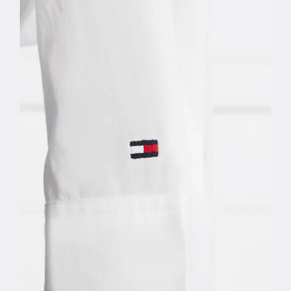 Укороченная рубашка Smd с блузоном на кулиске Tommy Hilfiger, белый — фото 3