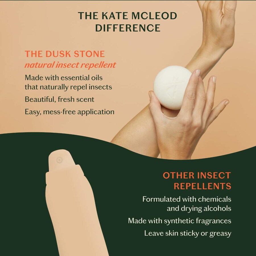 Натуральное средство от насекомых и твердый лосьон для тела Dusk Stone Kate McLeod, 3.5 oz /100 g — фото 3
