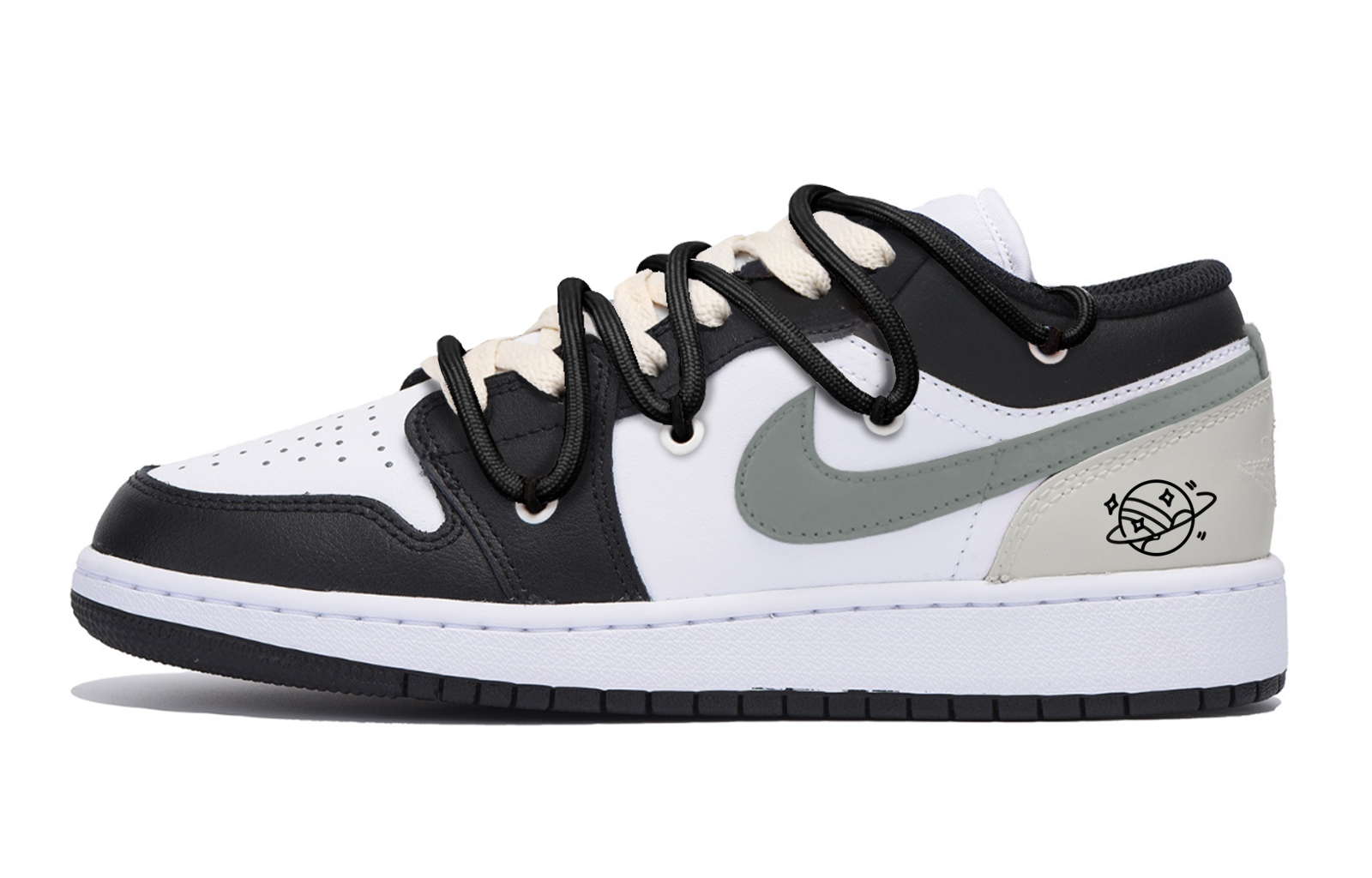 

Детские баскетбольные кроссовки Air 1 с низким верхом и противоскользящим верхом для подростков Jordan, черный