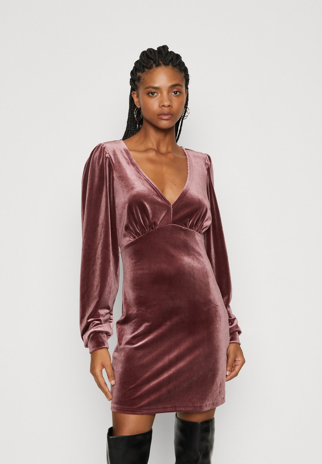 

Коктейльное/вечернее платье ONLSMOOTH V NECK DRESS ONLY, бургундия