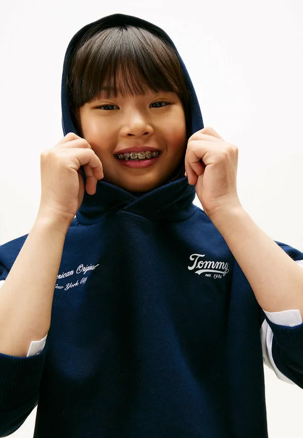 Худи с цветными блоками и логотипом на спине Tommy Hilfiger, Dark Blue — фото 4