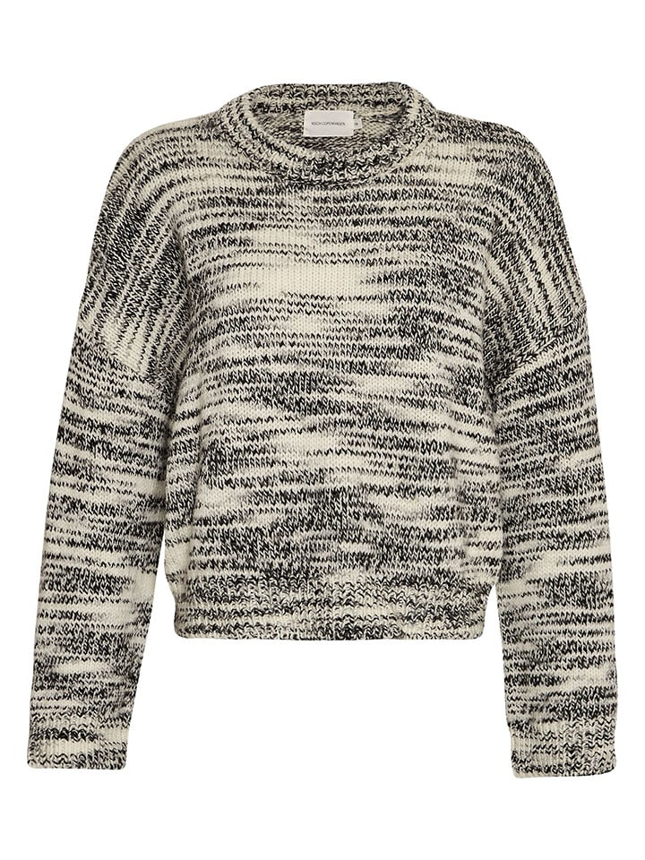 

Пуловер MOSS COPENHAGEN Wollpullover Annasol, цвет Creme/Schwarz