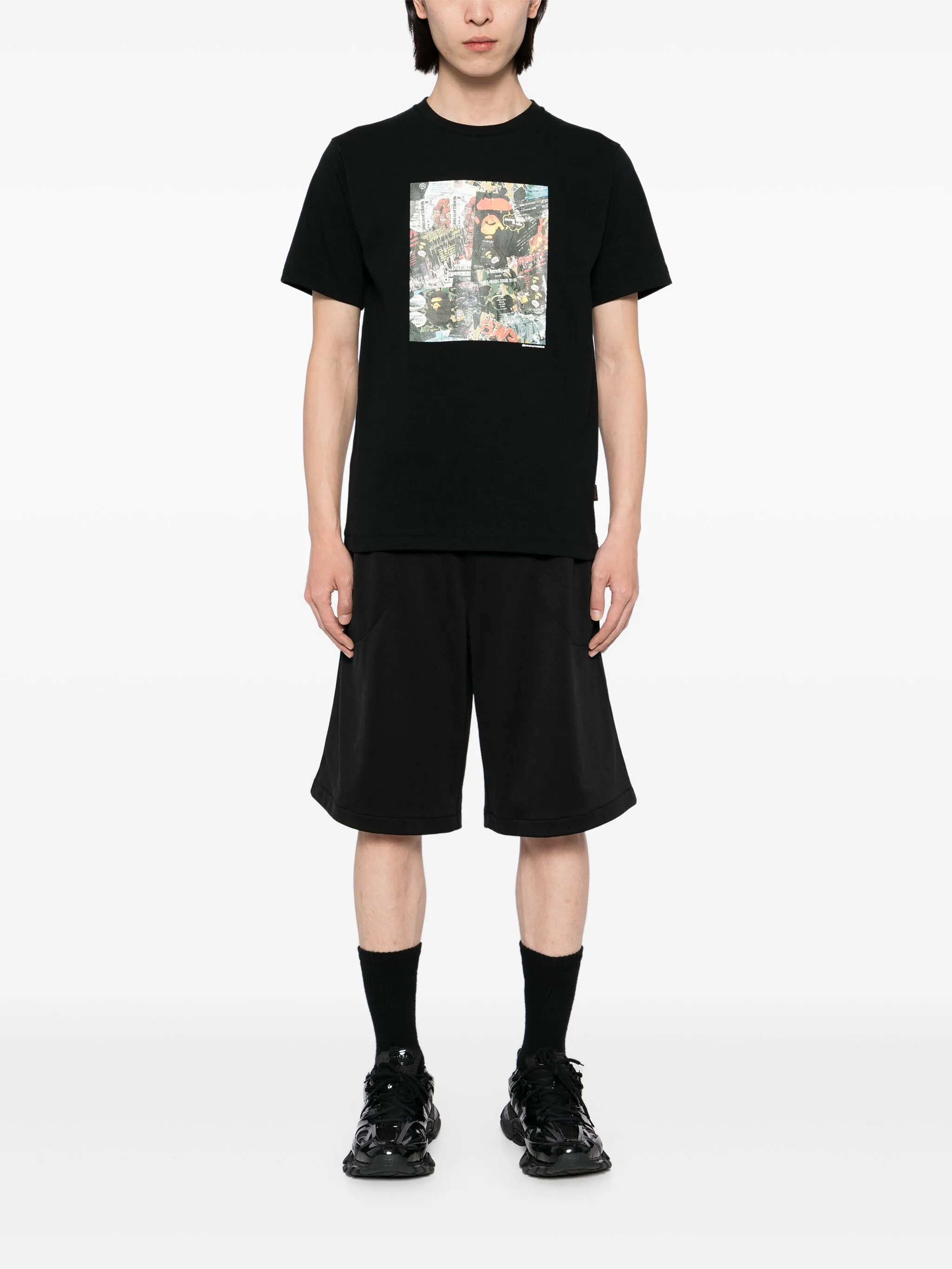 Футболка BAPE с принтом A Bathing Ape, черный — фото 2