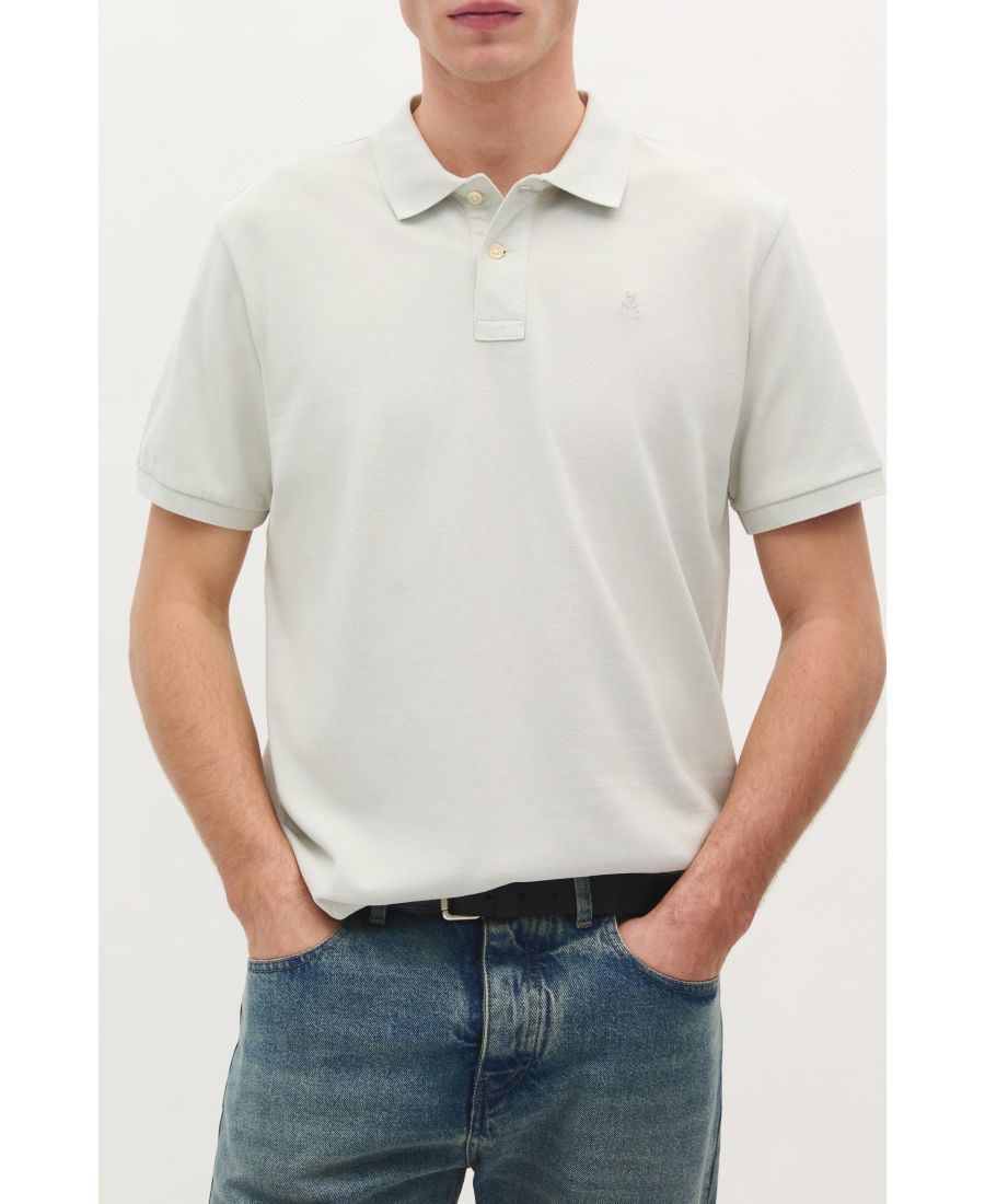 

Мужская базовая футболка-поло Scalpers, Light grey, Серый, Мужская базовая футболка-поло Scalpers, Light grey