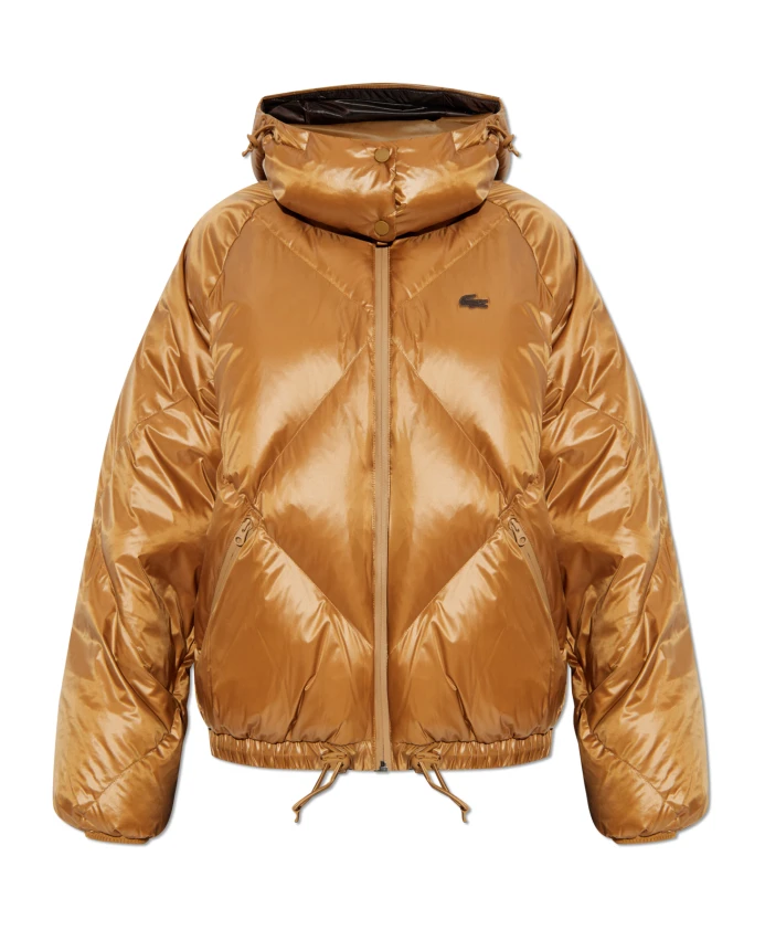 

Пуховая куртка свободного кроя с капюшоном Lacoste, бежевый