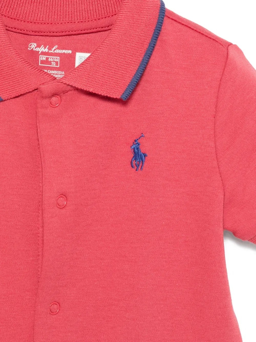 Вышитый комбинезон Polo Ralph Lauren Kids, красный — фото 3