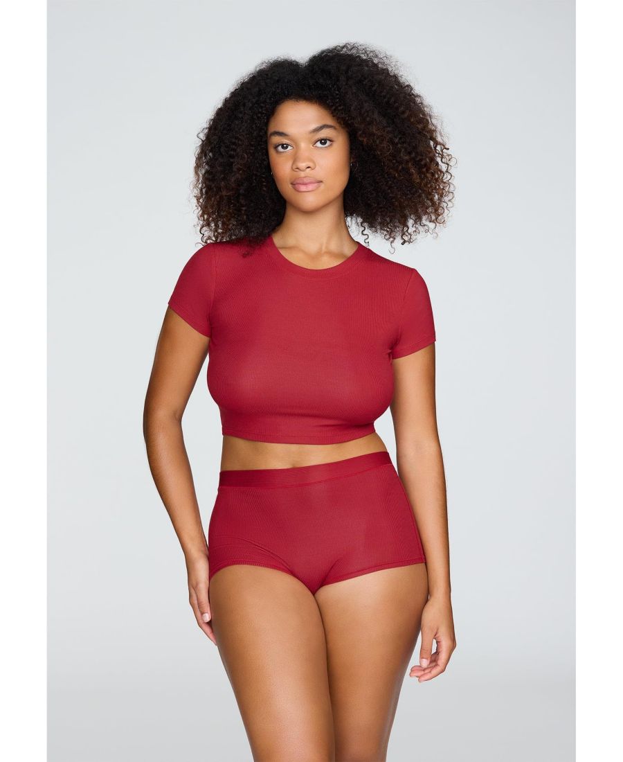 

Женская футболка The Baby Tee - модал, шелковая резинка CUUP, Scarlet, Красный, Женская футболка The Baby Tee - модал, шелковая резинка CUUP, Scarlet