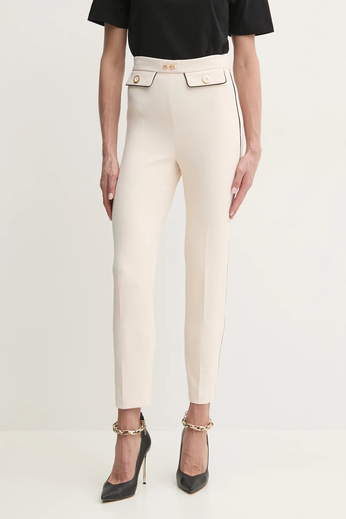 

Брюки Elisabetta Franchi, бежевый