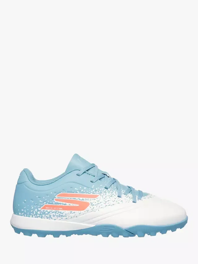 Детские футбольные бутсы Razor 15 Turf Speed, белые/бирюзовые Skechers
