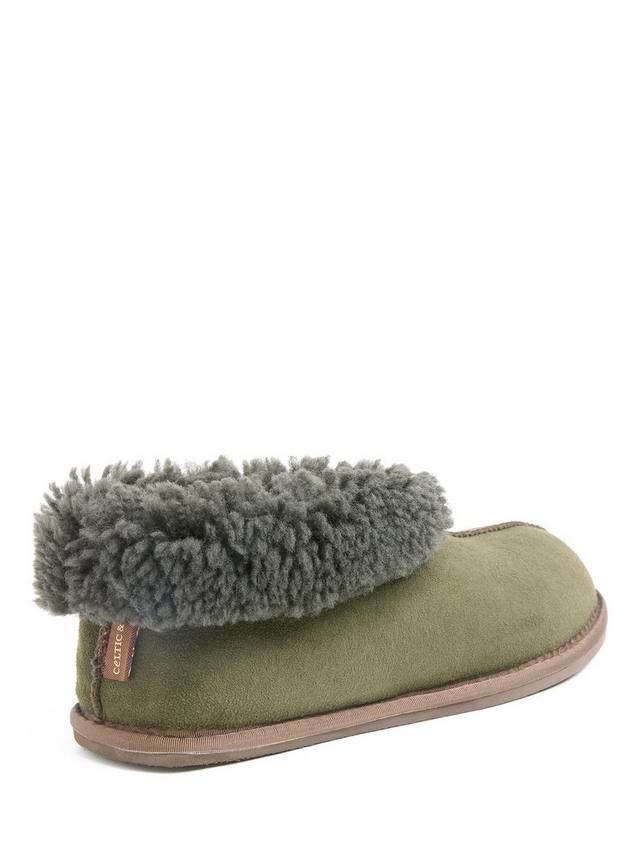 Тапочки-балетки из овчины с мягкой подошвой Celtic & Co., Black Olive — фото 4