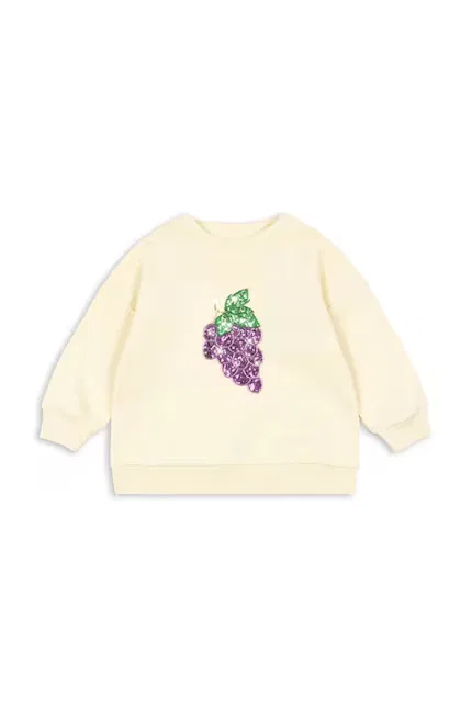 Худи детское с пайетками LOU SEQUIN SWEAT SHIRT Konges Sløjd, бежевый