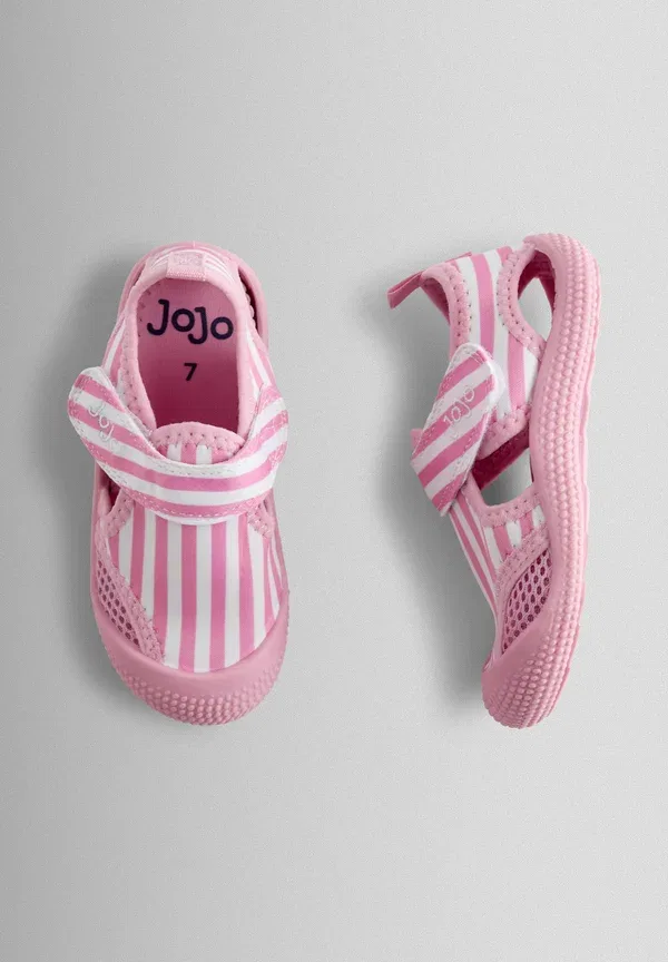 Сандалии для прогулок по пляжу Regular fit Jojo Maman Bébé, розовая широкая полоска — фото 3