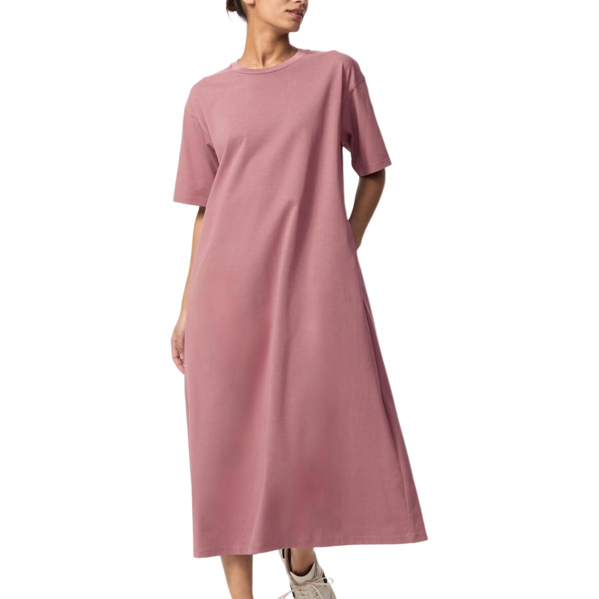 

UNIQLO AIRism Mesh Series Short Sleeved Dress Women's Peach Pink