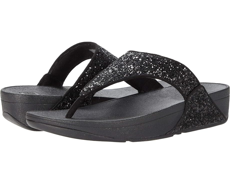 

Сандалии FitFlop Lulu Glitter Toe-Thongs, черный