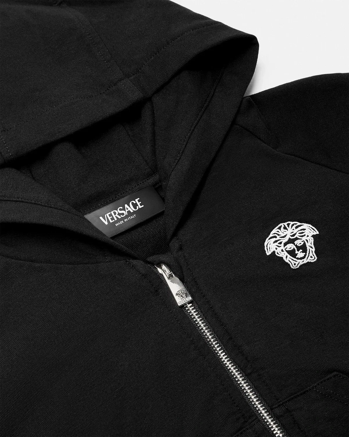 Детская толстовка с молнией Greca VERSACE, черный — фото 4