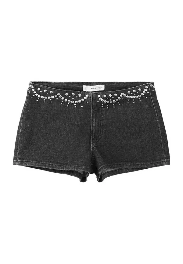 Джинсовые шорты для подростков Mango Kids, черный деним — фото 3