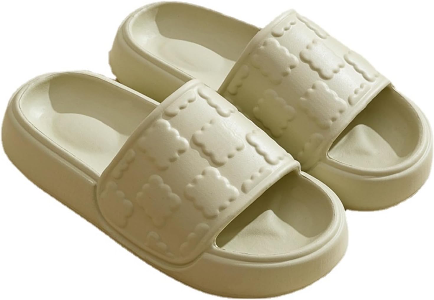 

Тапочки-подушечки для женщин и мужчин, шлепанцы, сандалии для душа, шлепанцы Cloud Slides с толстой подошвой Srdmuph, зеленый