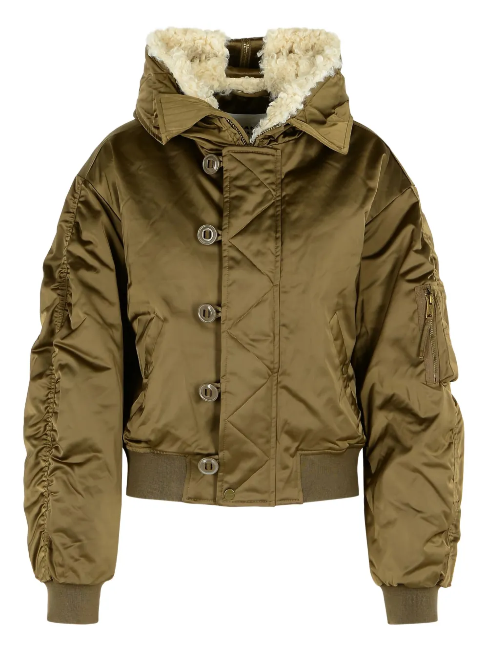 

Стеганое пальто из искусственного меха Elisa Isabel Marant, зеленый