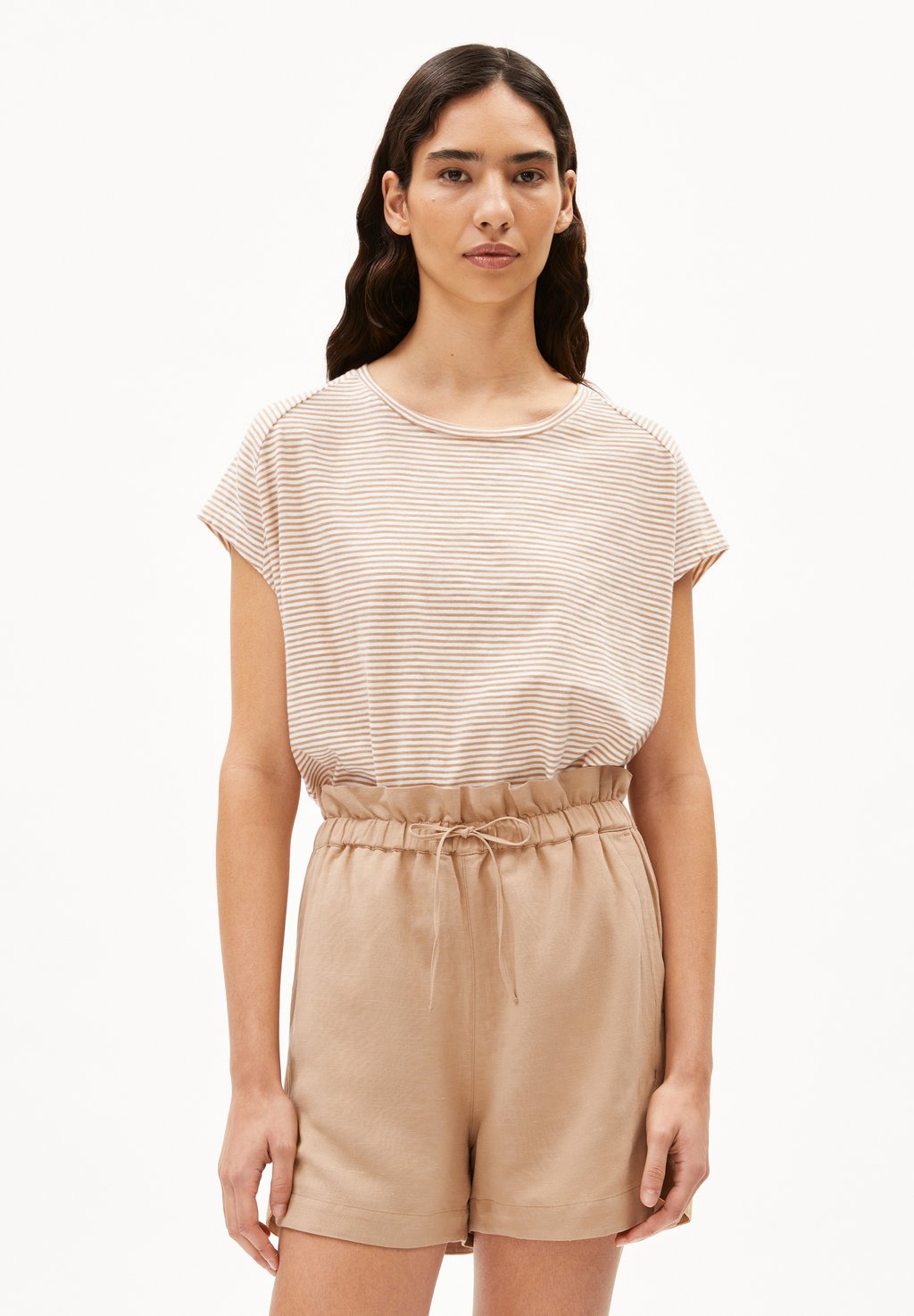 

Футболка с принтом OFELIAA LOVELY STRIPES ARMEDANGELS, бежевый