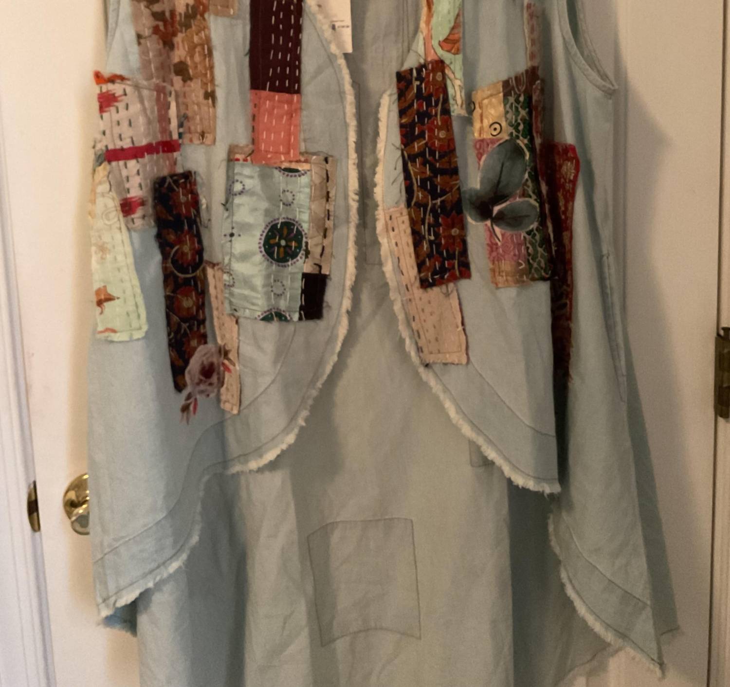 

Женский жилет с аппликацией синего цвета Paperlace, синий