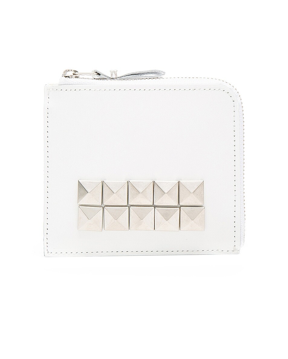

Кошелек Comme des Garçons Studded Leather Zip, белый