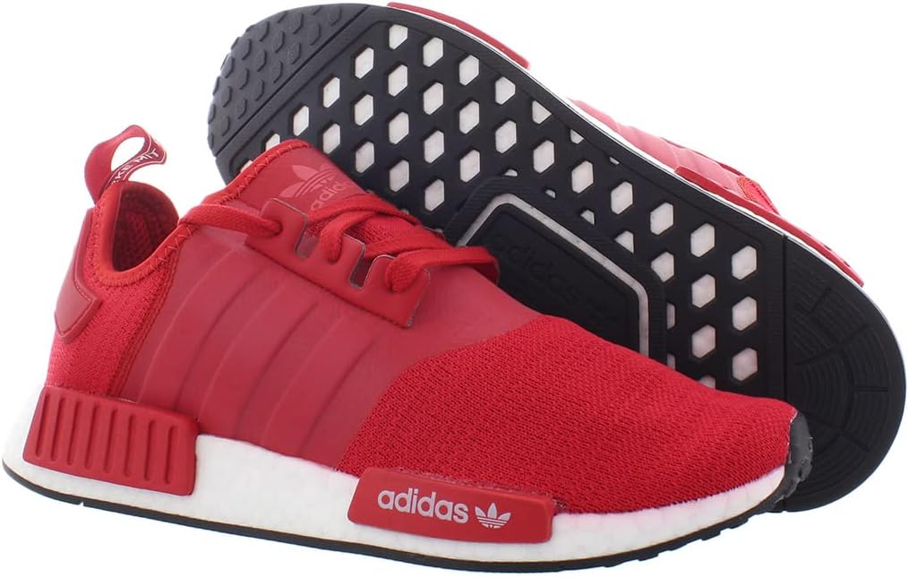 Кроссовки adidas NMDr1 для мужчин, черный/алый — фото 2