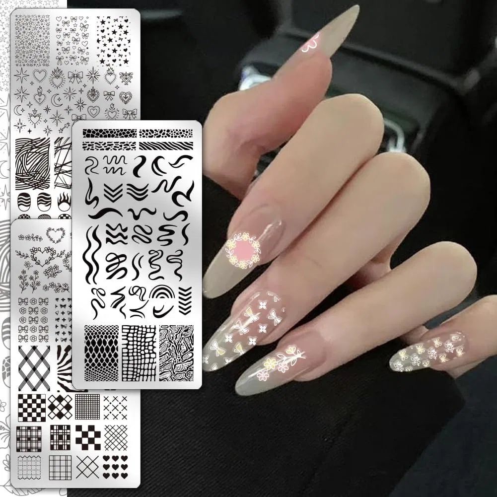 Набор трафаретов для стемпинга «French Tip» от PH PandaHall Ph Pandahall — фото 3