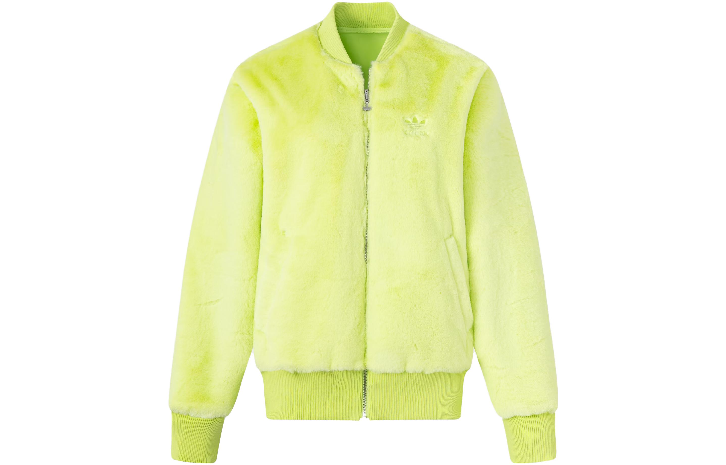Adidas Originals Бомбер мужская двусторонняя меховая куртка, Pulse Acid Orange Green — фото 4